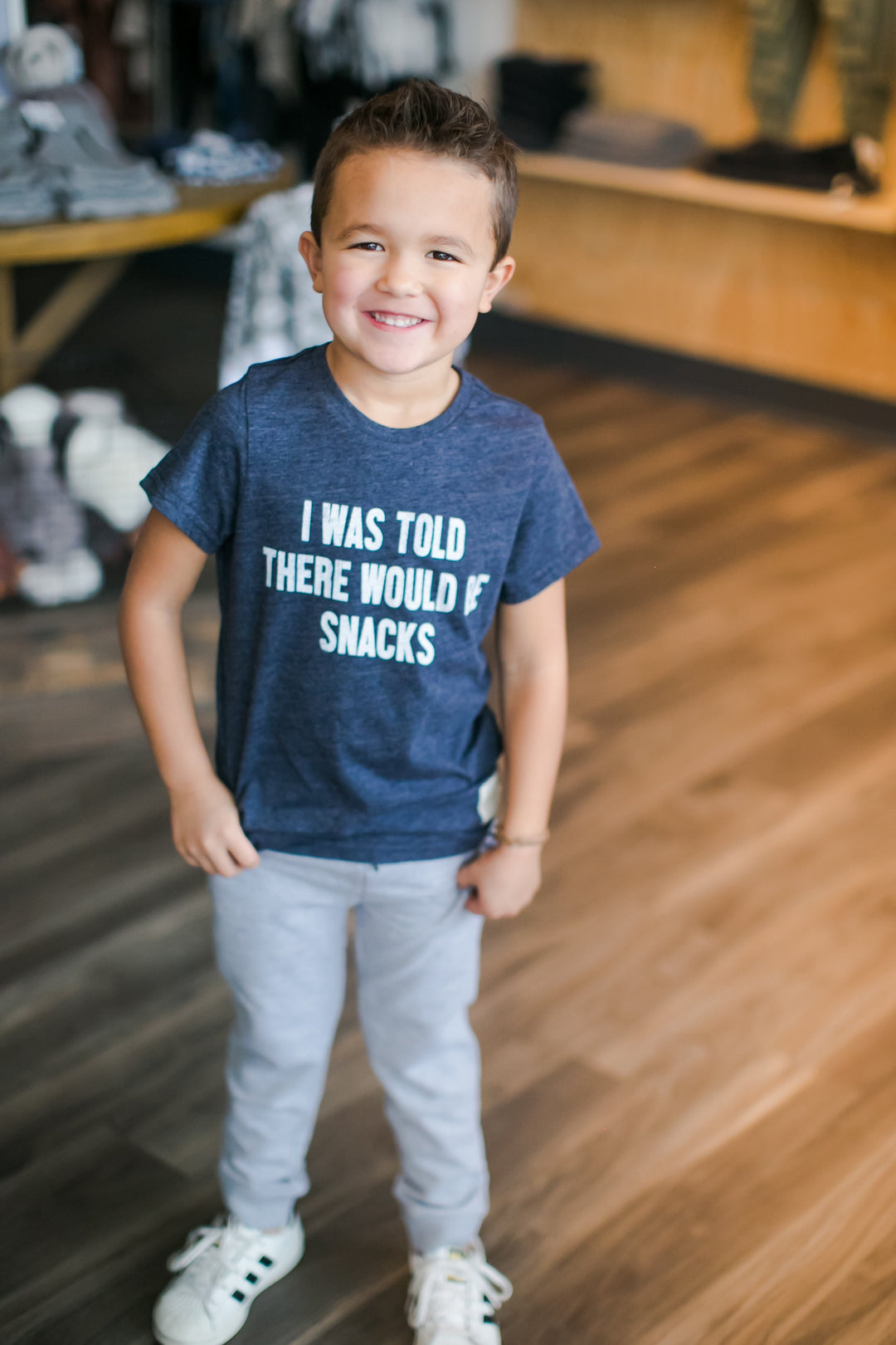 Retro Brand - I Was Told There'd Be Snacks Tee in Navy