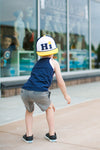 Tiny Whales - Kids HI Hat in White and Gold