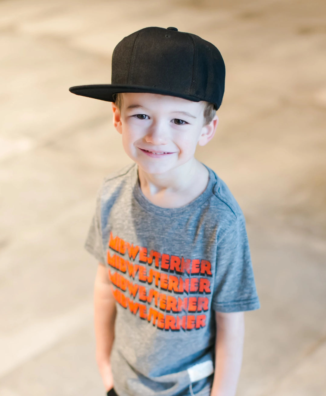 Baby and Children's SnapBack Hat in Black