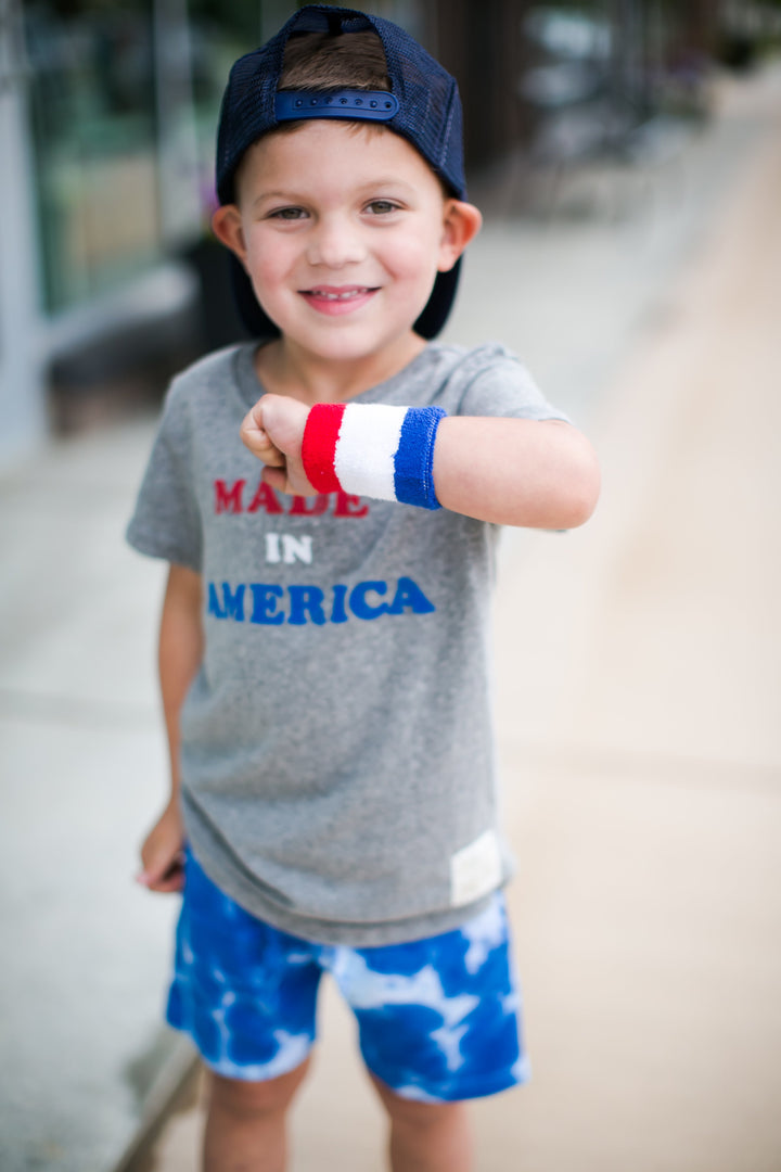 Knuckleheads Red White and Blue Striped Wristband