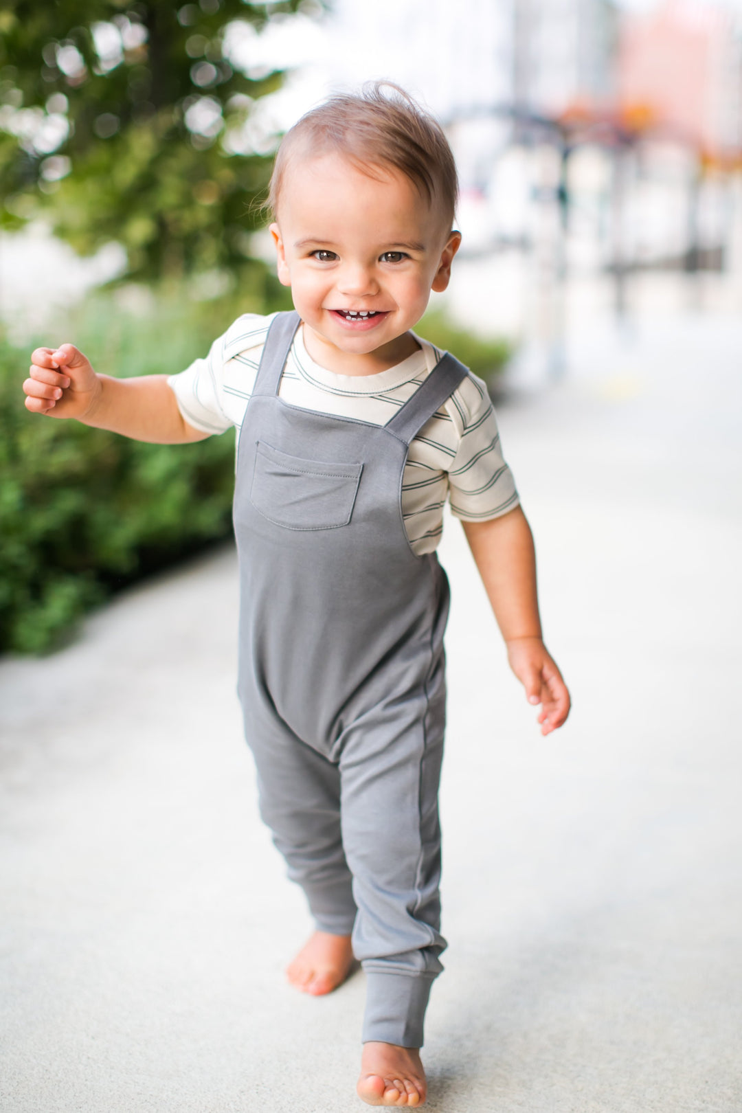 Colored Organics overalls pewter