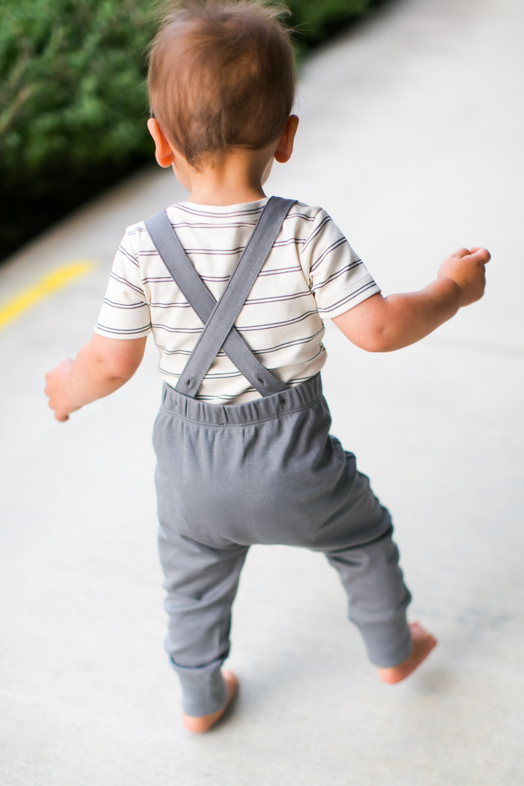 Colored Organics - Baby Oli Overalls in Pewter