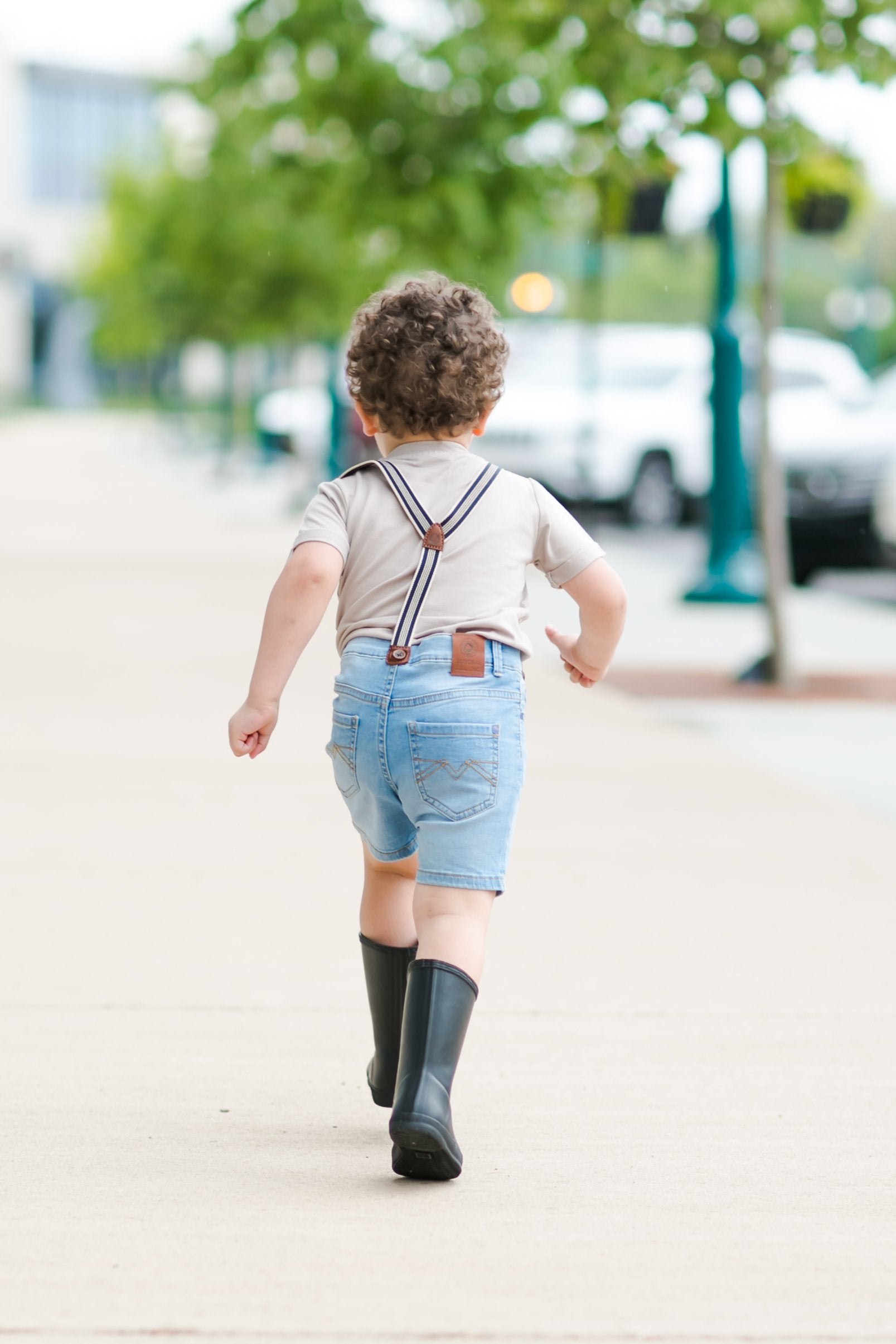 Kids denim Shorts with suspenders, Babies & Kids, Babies & Kids Fashion on  Carousell