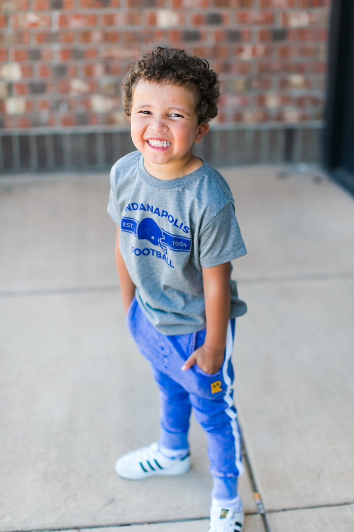 Rock Your Kid- Sprint Track Pants in Blue Wash