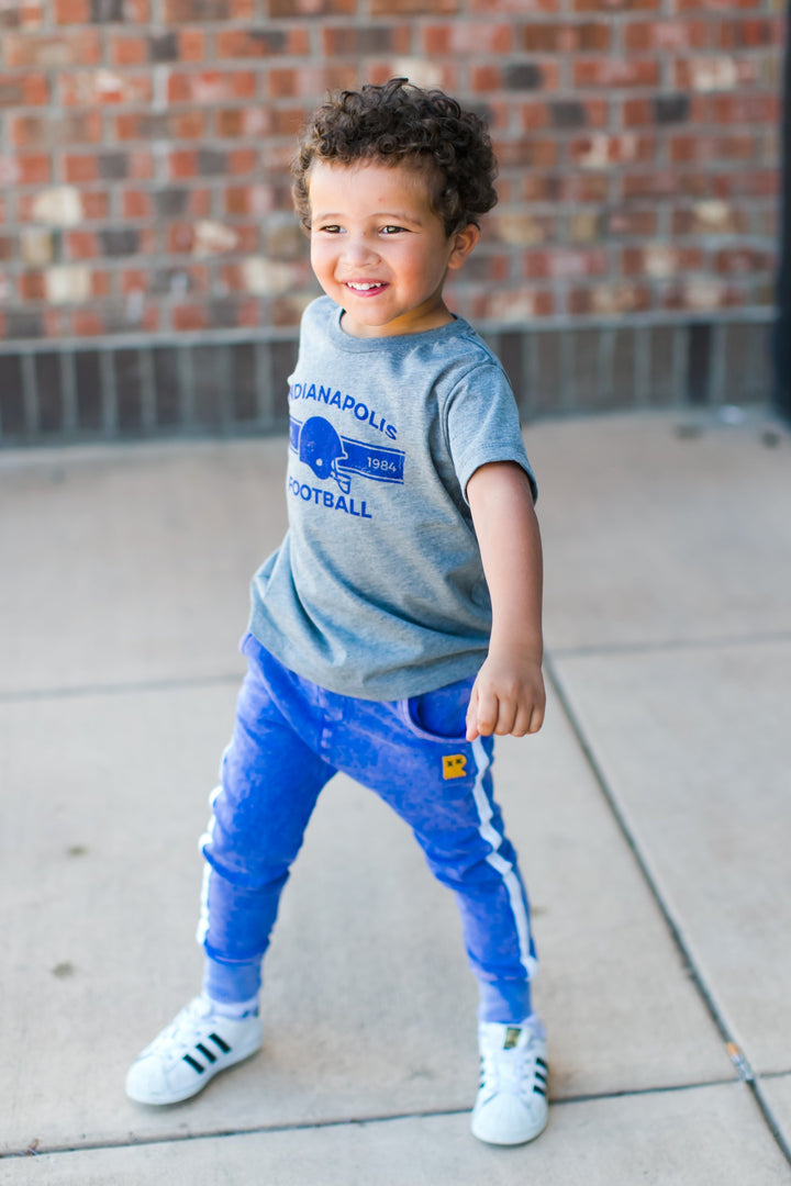 Rock Your Kid- Sprint Track Pants in Blue Wash