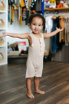 L'oved Baby - French Terry Two-Sized Romper in Oatmeal (9-12mo and 12-18mo)