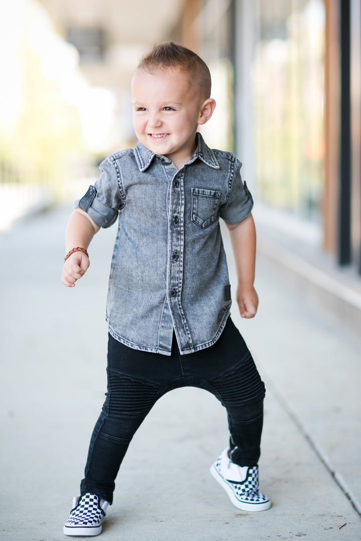 Beau Hudson black denim shirt