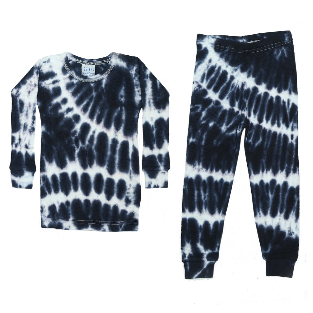 B Steps Thermal Tie Dye Pajamas in Navy