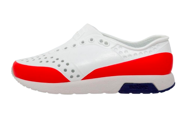 Native Kids Lennox Block Shoe Shell White and Red