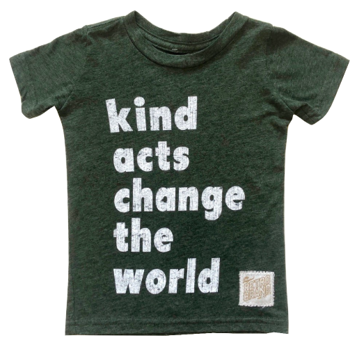 Kind acts change the world kids tee