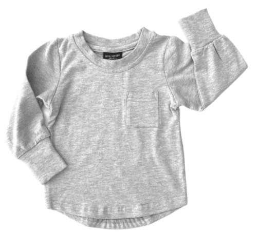 Little Bipsy grey pocket tee