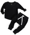 Little Bipsy - Waffle Top in Black