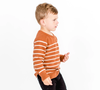 Little Bipsy - Striped Knit Sweater in Rust