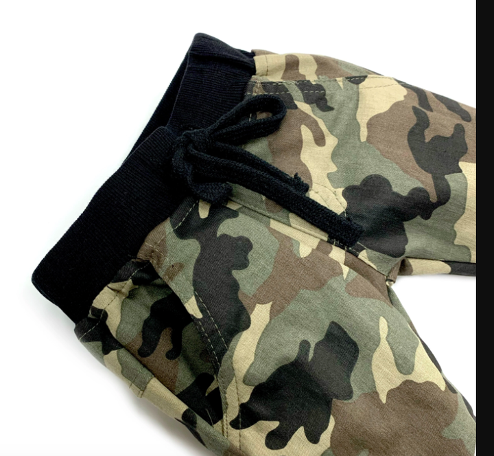 Little Bipsy - Camo Cargo Joggers in Green