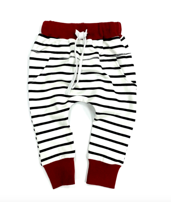 Little Bipsy striped jogger maroon