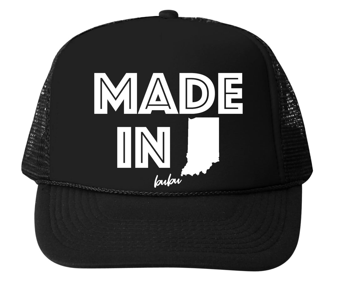 Bubu - Baby/Toddler/Kids Trucker Hats - Made in Indiana in Black