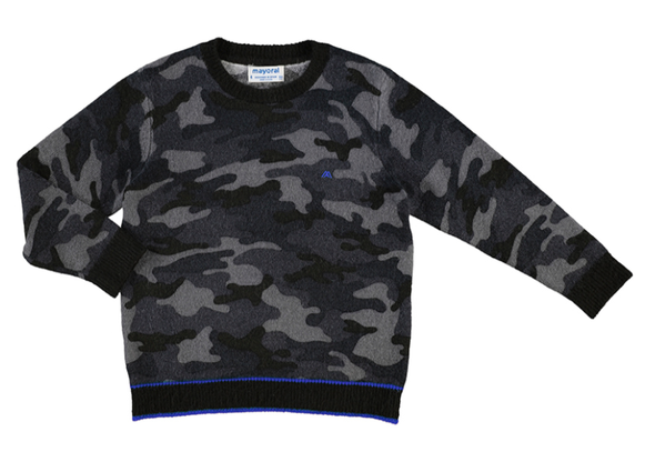Mayoral - Boys Camo Sweater in Coal