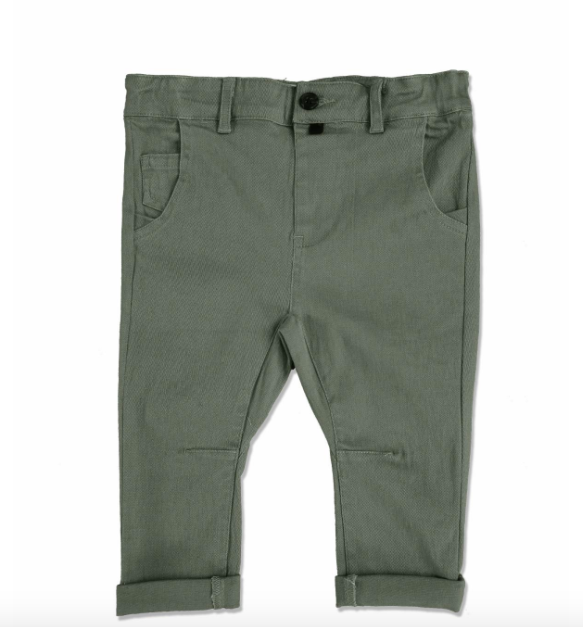 Me & Henry olive green baby pants