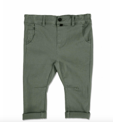 Me & Henry olive green baby pants