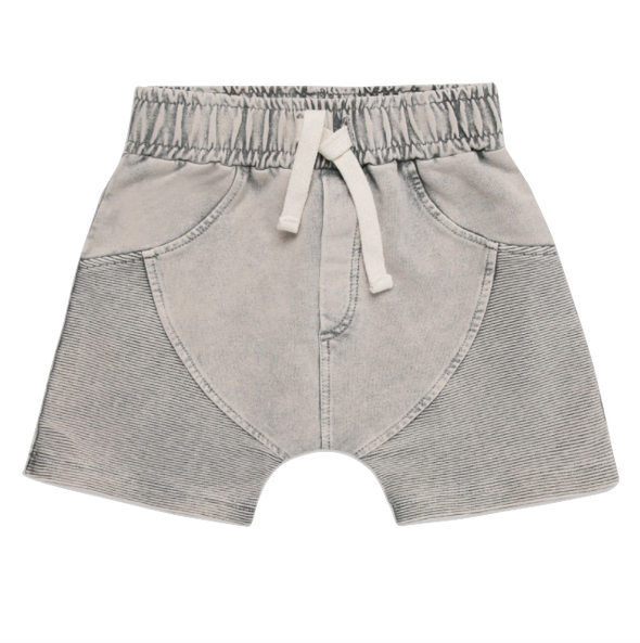 MiniKid Ribbed detail shorts grey