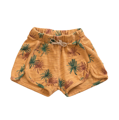 baby palm shorts in mustard