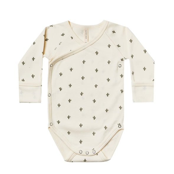Quincy Mae side snap bodysuit cactus
