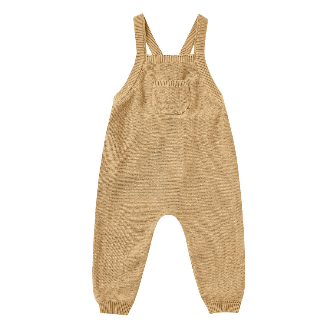 Quincy Mae knit overalls honey