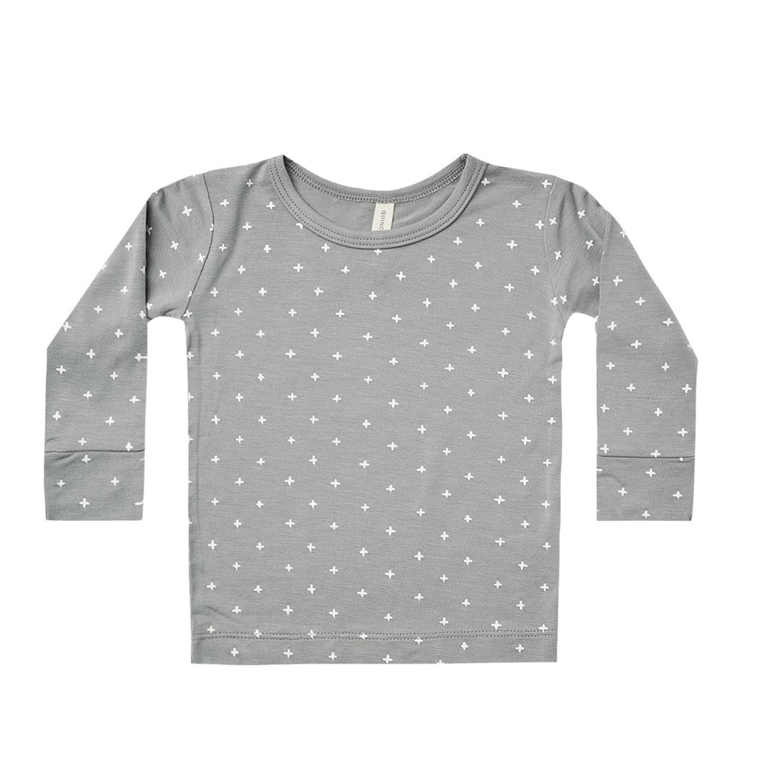 Quincy Mae Long Sleeve Tee - Blue Quincy Mae Long Sleeve Tee - Blue