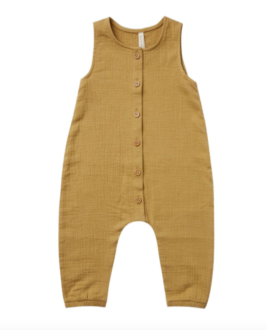 Quincy Mae tank romper in gold