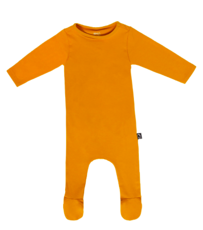 Rags - Essentials Newborn Rag Footie Romper in Golden Yellow