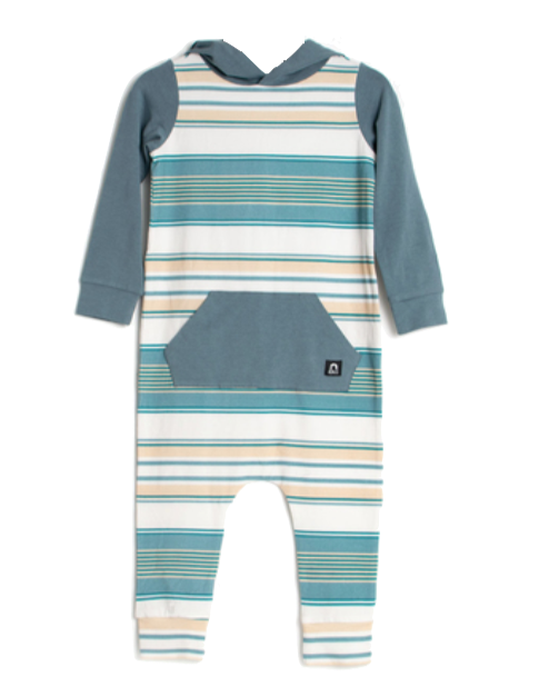 Rags soybean and marshmallow stripe romper