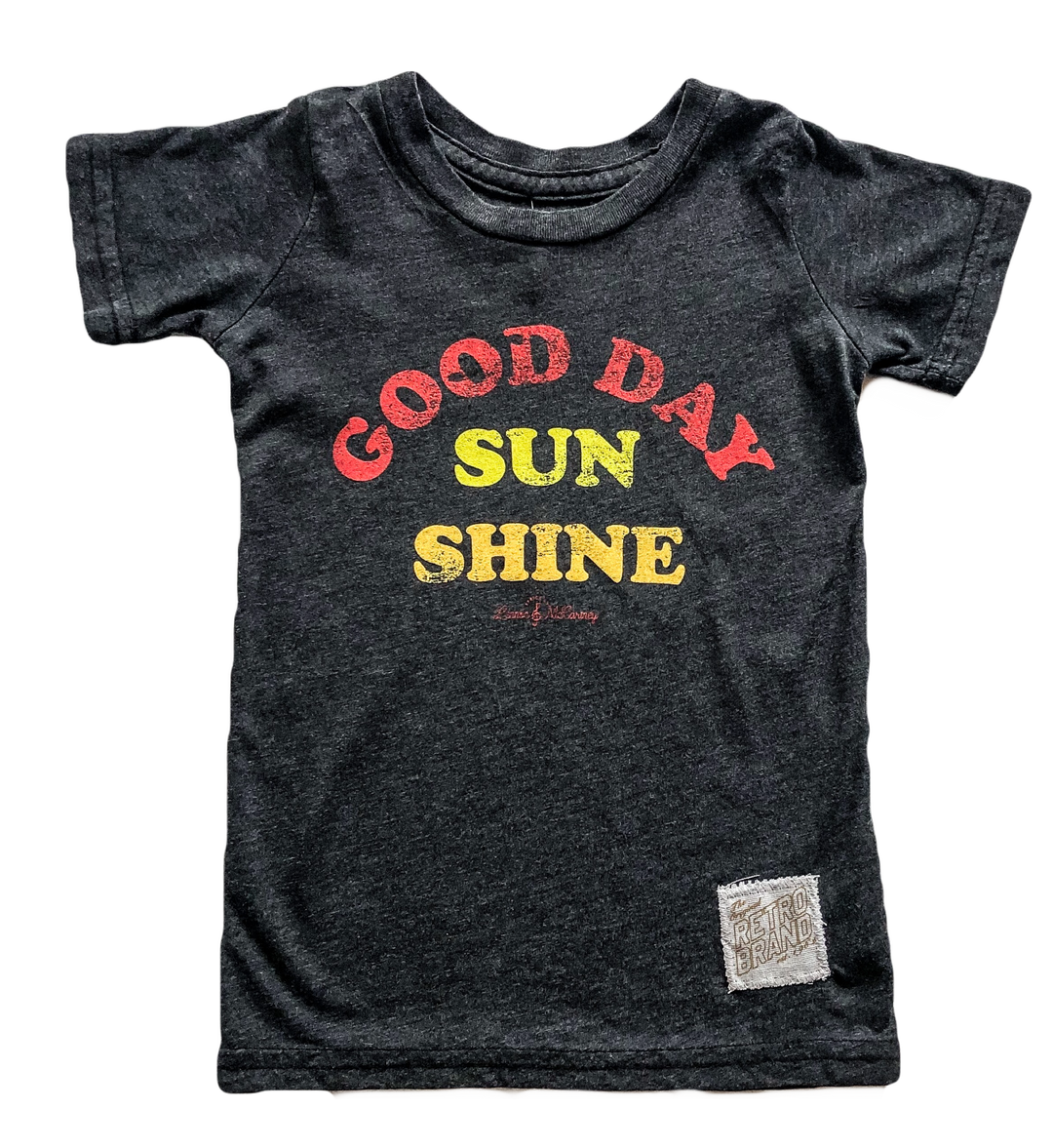 Retro Brand - Good Day Sunshine Tee in Vintage Black