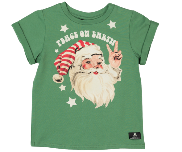 Peace on Earth Santa tee Rock Your baby