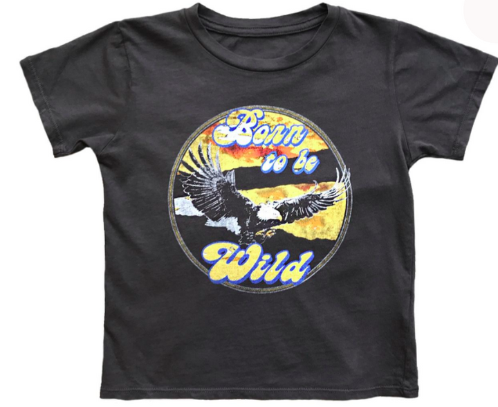 Rowdy Sprout Born to be Wild Tee in Off Black