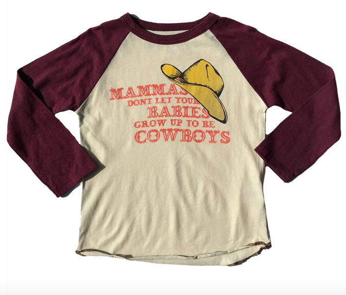 Rowdy Sprout Mama's Don't Let Your Babies grow up to be cowboys tee