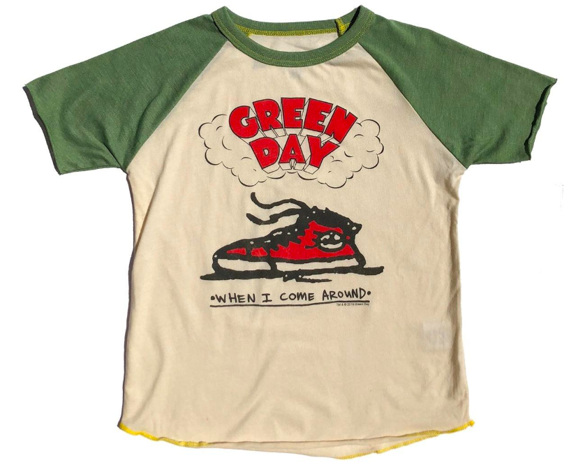 Rowdy Sprout - Boys Green Day Short Sleeve Raglan Tee in Green