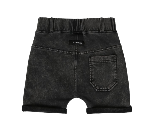 MINIKID - Marble Shorts in Black