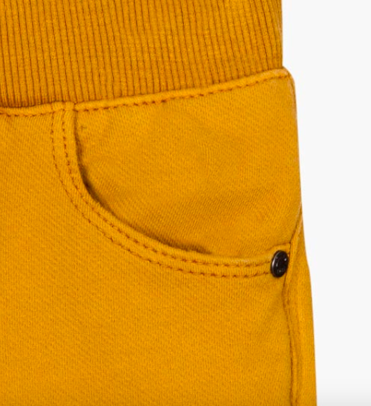 Losan - Soft Jersey Trousers in Mustard