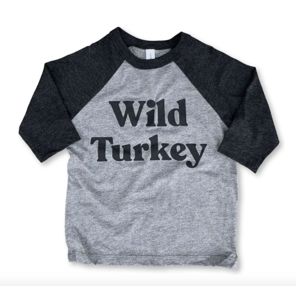 Rivet Kids - Wild Turkey Raglan in Heather Grey