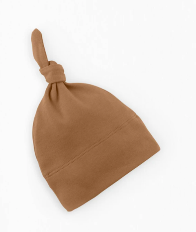 Colored Organics - Newborn Top Knot Hat in Ginger