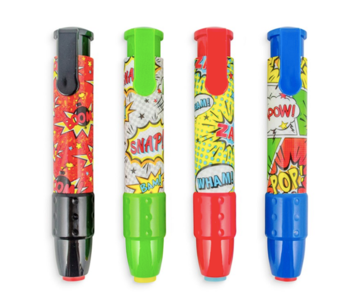 Ooly - Click-It Erasers Comic Attack 4 Colors