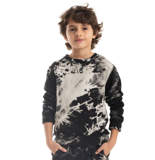 Appaman - Boys Highland Pullover Sweatshirt in Black Marble