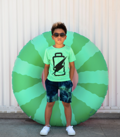 Recharged graphic tee for boys