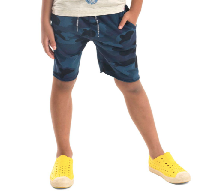 Boys blue camo shorts