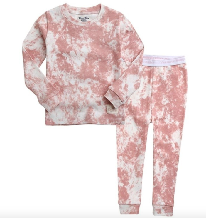 Kids Tie Dye Pajamas in Pink (Size 3T)