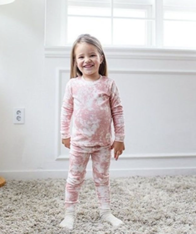 Kids Tie Dye Pajamas in Pink (Size 3T)
