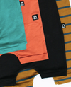 Rags - Essentials Short-Sleeve Henley Shorts Rag in Navy Stripe