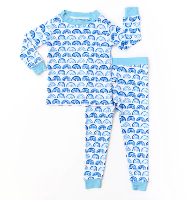 Blue rainbow boys pajamas