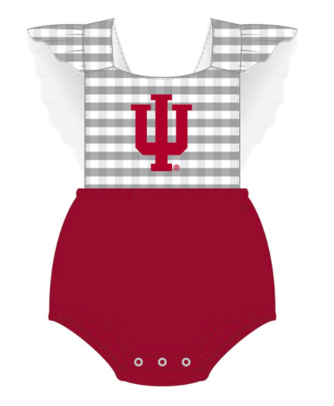 Authentic Brand - Indiana University Baby Girl Ruffle One-Piece