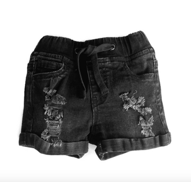 Little Bipsy - Denim Shorts in Black